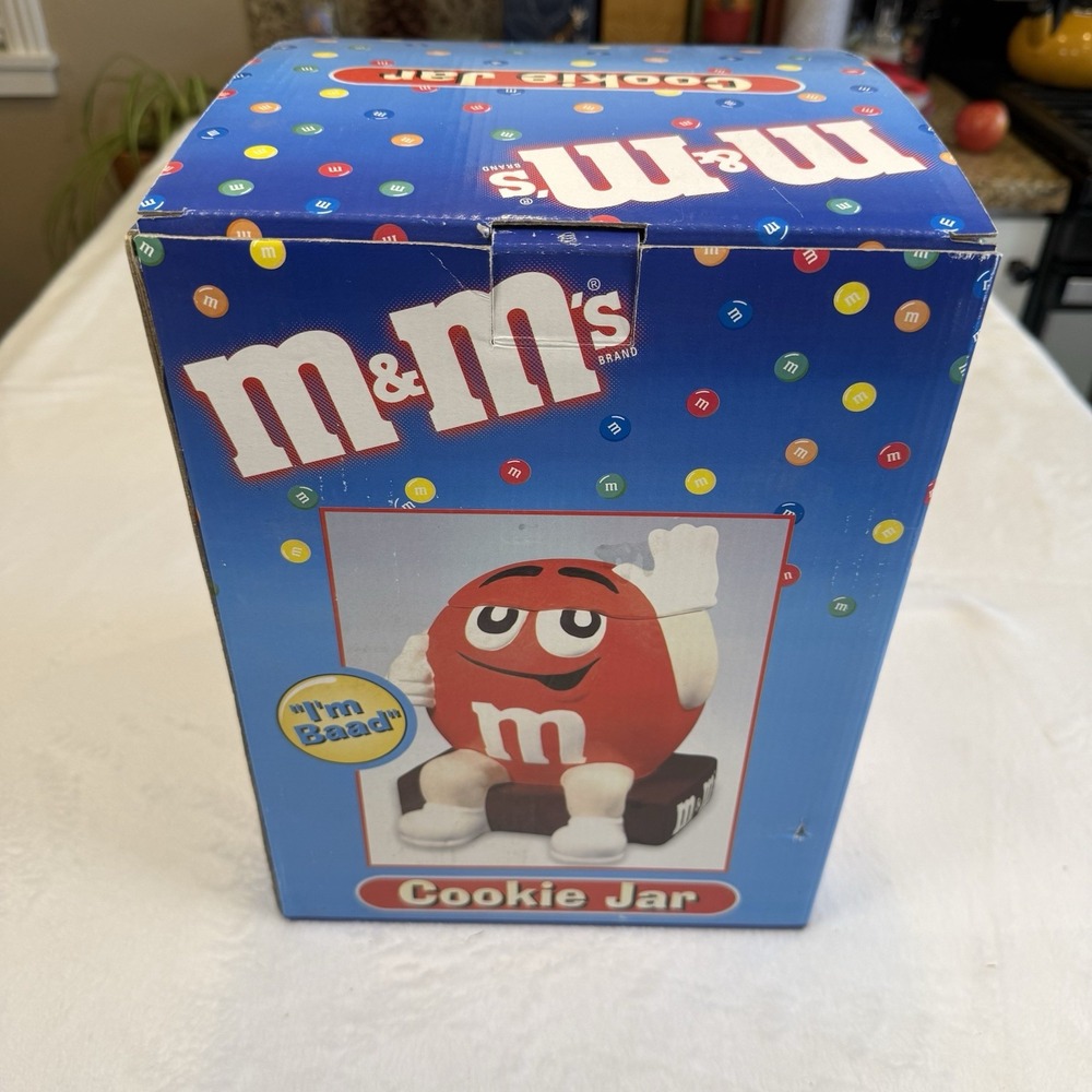 M&M's Red "I'm Baaad" Cookie Jar #97200 New in Box‎ NOS Ceramic Collectible